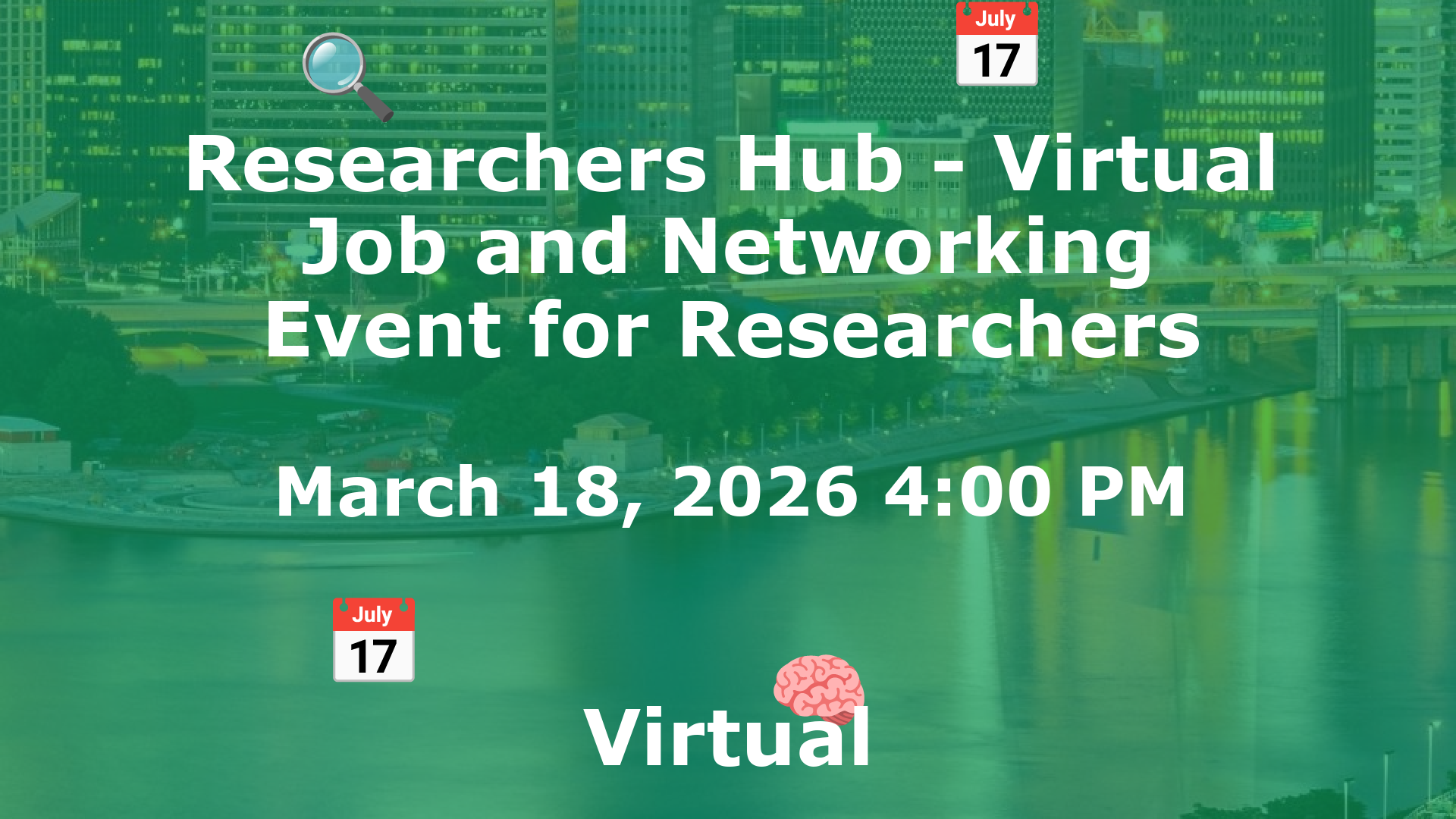 Researchers Hub - Virtual Job and Networking Event for Researchers event image